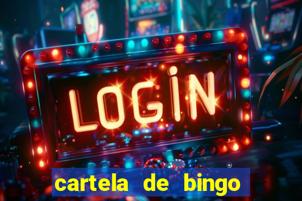 cartela de bingo cha de bebe